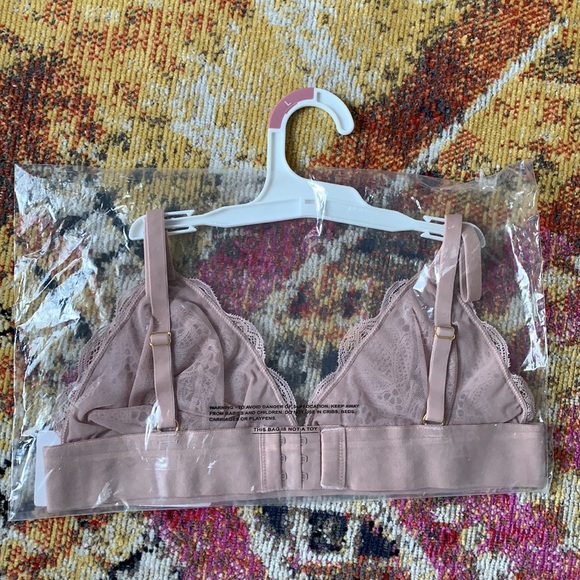 Lively Long Lined Lace Bralette Taupe Size L - Picture 5 of 5